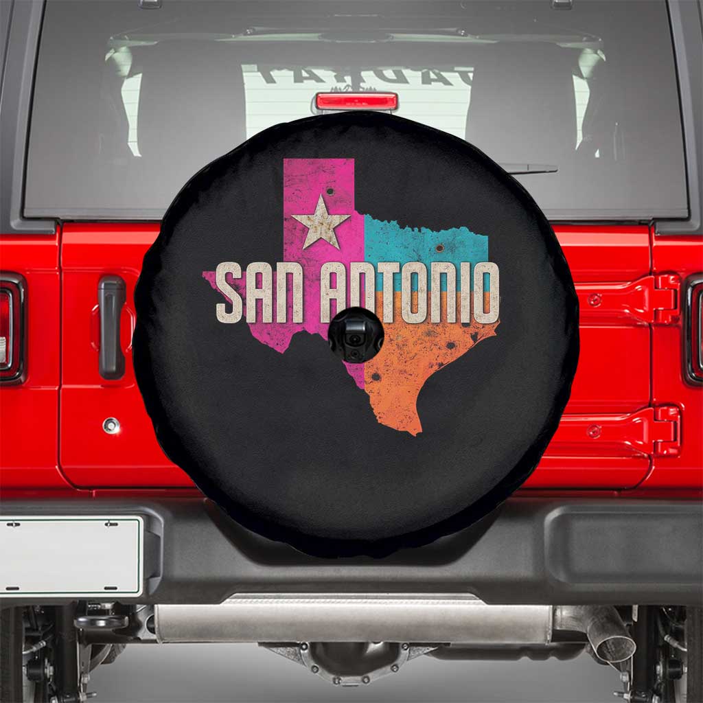 San Antonio Texas TX Fiesta Sports For Latino Fans Spare Tire Cover TS11 Black Print Your Wear