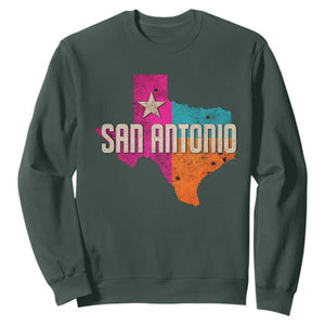 San Antonio Texas TX Fiesta Sports For Latino Fans Sweatshirt TS11 Dark Forest Green Print Your Wear