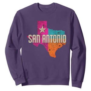 San Antonio Texas TX Fiesta Sports For Latino Fans Sweatshirt TS11 Purple Print Your Wear