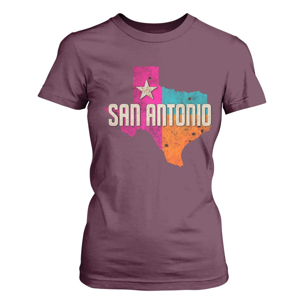 San Antonio Texas TX Fiesta Sports For Latino Fans T Shirt For Women TS11 Maroon Print Your Wear
