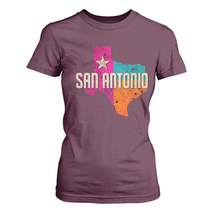 San Antonio Texas TX Fiesta Sports For Latino Fans T Shirt For Women TS11 Maroon Print Your Wear