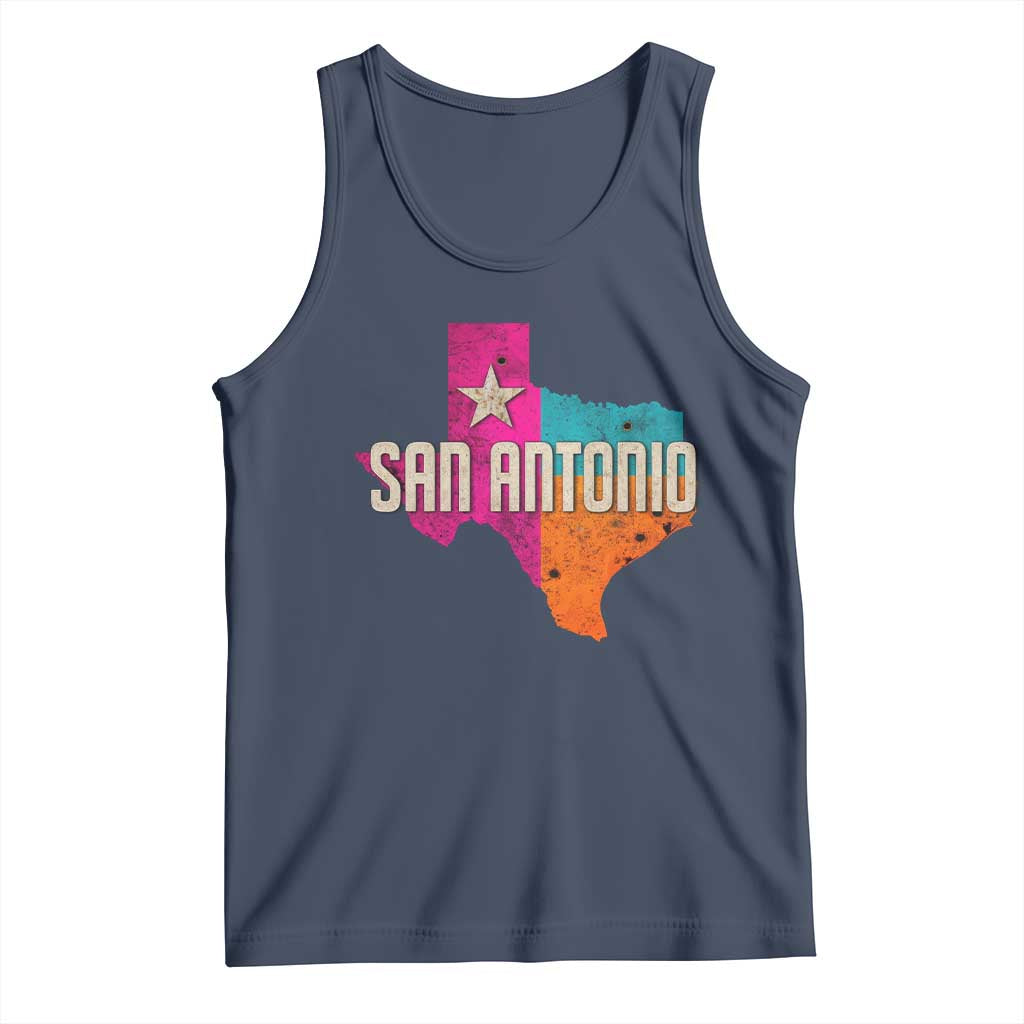 San Antonio Texas TX Fiesta Sports For Latino Fans Tank Top TS11 Navy Print Your Wear
