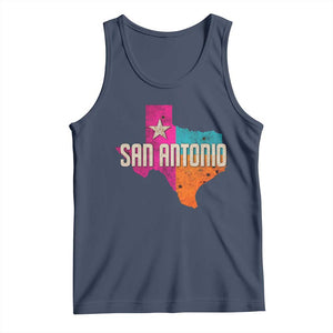 San Antonio Texas TX Fiesta Sports For Latino Fans Tank Top TS11 Navy Print Your Wear