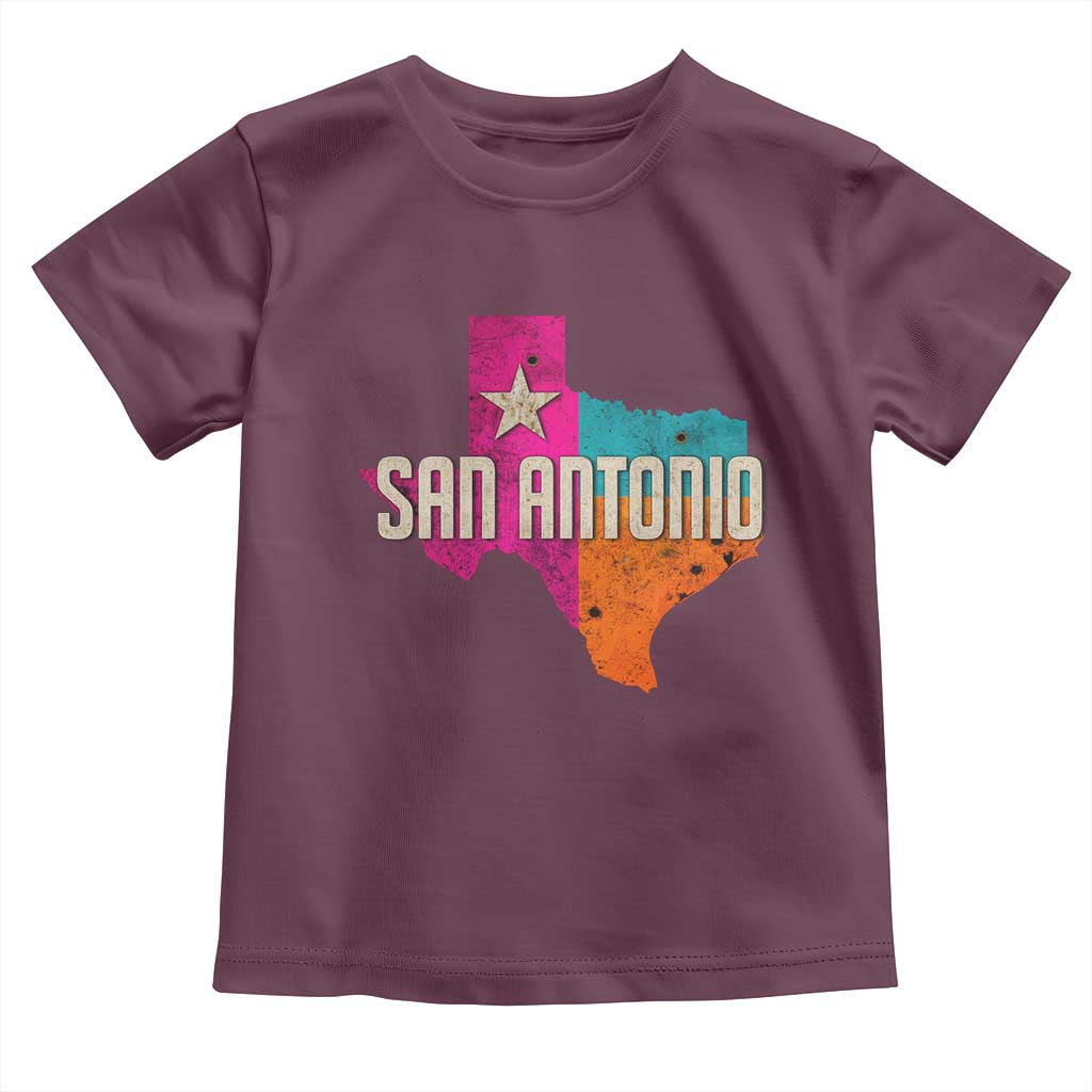 San Antonio Texas TX Fiesta Sports For Latino Fans Toddler T Shirt TS11 Maroon Print Your Wear