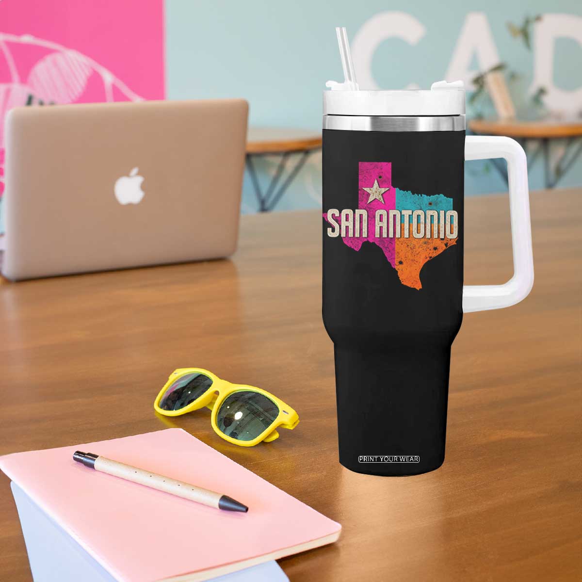 San Antonio Texas TX Fiesta Sports For Latino Fans Tumbler With Handle TS11 Print Your Wear