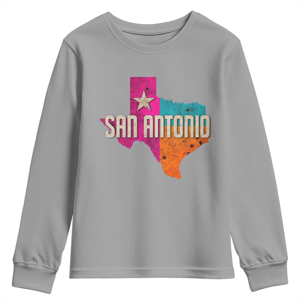 San Antonio Texas TX Fiesta Sports For Latino Fans Youth Sweatshirt TS11 Sport Gray Print Your Wear