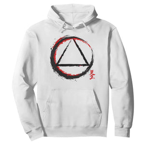 AA Sober Logo Symbol Serenity Recovery Hoodie Japanese Brushstroke Circle TS11 White Print Your Wear