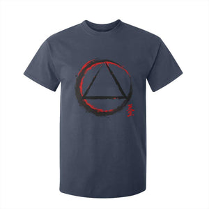 AA Sober Logo Symbol Serenity Recovery T Shirt For Kid Japanese Brushstroke Circle TS11 Navy Print Your Wear