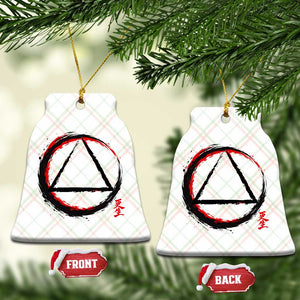 AA Sober Logo Symbol Serenity Recovery Ceramic Ornament Japanese Brushstroke Circle TS11 Print Your Wear