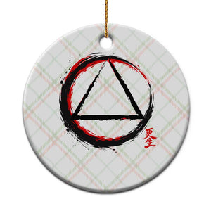 AA Sober Logo Symbol Serenity Recovery Ceramic Ornament Japanese Brushstroke Circle TS11 1pc Christmas Plaid Print Your Wear