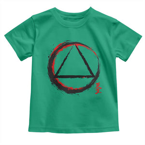 AA Sober Logo Symbol Serenity Recovery Toddler T Shirt Japanese Brushstroke Circle TS11 Irish Green Print Your Wear