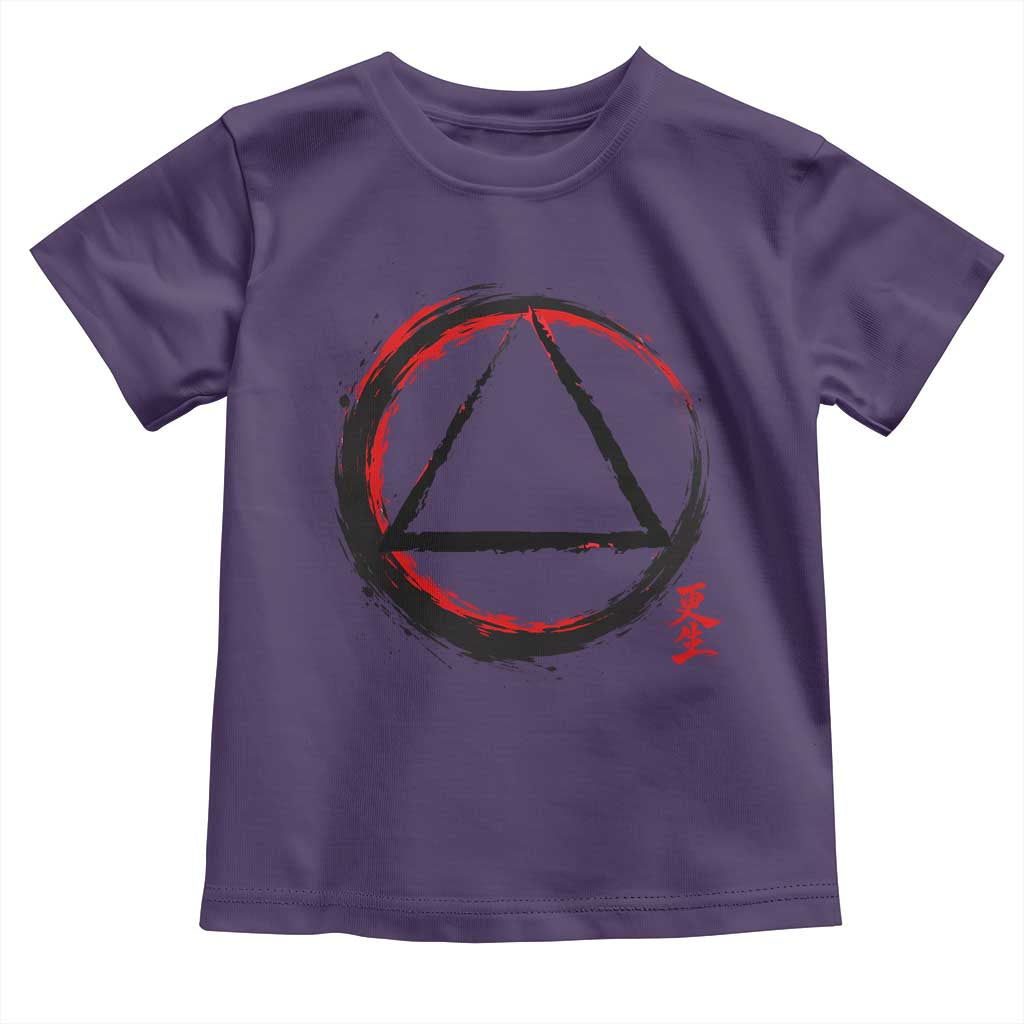 AA Sober Logo Symbol Serenity Recovery Toddler T Shirt Japanese Brushstroke Circle TS11 Purple Print Your Wear