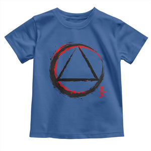 AA Sober Logo Symbol Serenity Recovery Toddler T Shirt Japanese Brushstroke Circle TS11 Royal Blue Print Your Wear