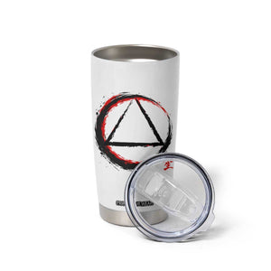 AA Sober Logo Symbol Serenity Recovery Tumbler Cup Japanese Brushstroke Circle TS11 Print Your Wear