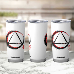 AA Sober Logo Symbol Serenity Recovery Tumbler Cup Japanese Brushstroke Circle TS11 Print Your Wear