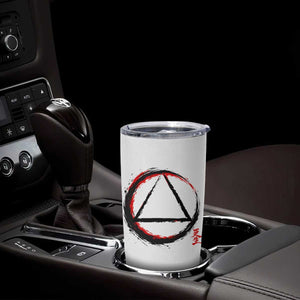 AA Sober Logo Symbol Serenity Recovery Tumbler Cup Japanese Brushstroke Circle TS11 Print Your Wear