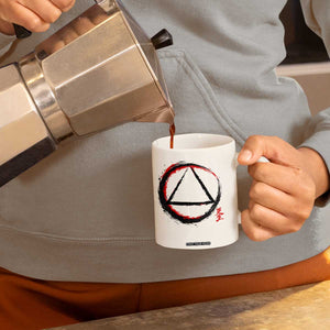 AA Sober Logo Symbol Serenity Recovery Coffee Mug Japanese Brushstroke Circle TS11 Print Your Wear