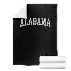 Alabama Fan Throw Blanket Vintage Bold Sport State Letters AL Game Day TS11 Black Print Your Wear