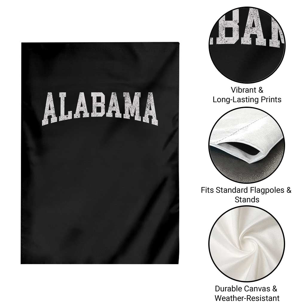 Alabama Fan Garden Flag Vintage Bold Sport State Letters AL Game Day TS11 Print Your Wear