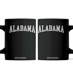 Alabama Fan Coffee Mug Vintage Bold Sport State Letters AL Game Day TS11 Black Print Your Wear