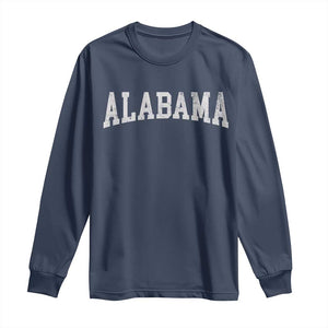 Alabama Fan Long Sleeve Shirt Vintage Bold Sport State Letters AL Game Day TS11 Navy Print Your Wear