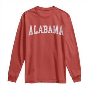 Alabama Fan Long Sleeve Shirt Vintage Bold Sport State Letters AL Game Day TS11 Red Print Your Wear