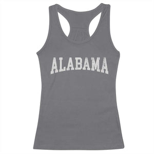 Alabama Fan Racerback Tank Top Vintage Bold Sport State Letters AL Game Day TS11 Charcoal Print Your Wear