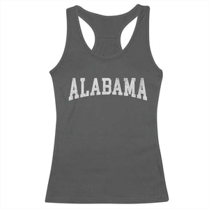 Alabama Fan Racerback Tank Top Vintage Bold Sport State Letters AL Game Day TS11 Dark Heather Print Your Wear