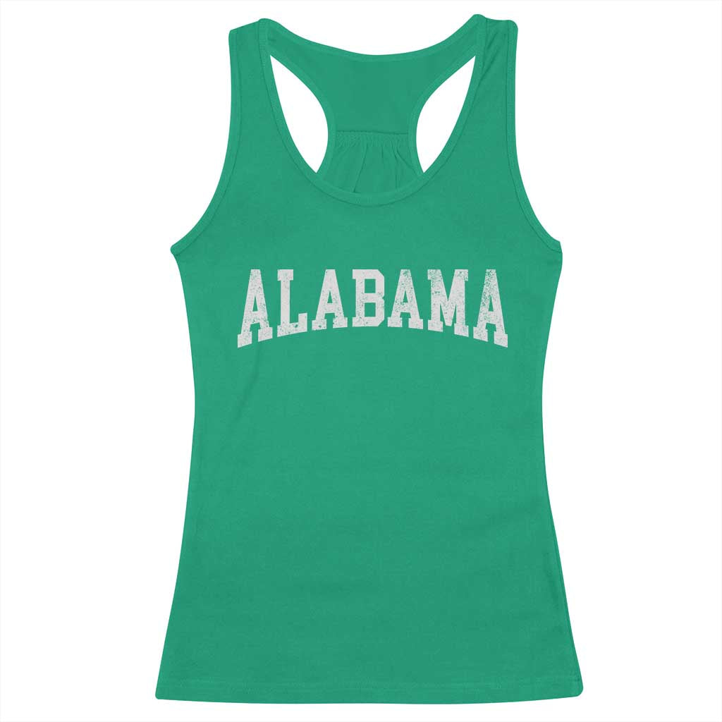 Alabama Fan Racerback Tank Top Vintage Bold Sport State Letters AL Game Day TS11 Irish Green Print Your Wear