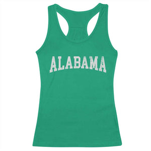 Alabama Fan Racerback Tank Top Vintage Bold Sport State Letters AL Game Day TS11 Irish Green Print Your Wear