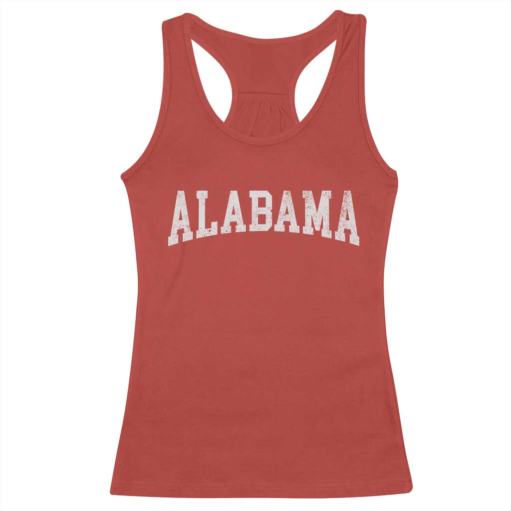 Alabama Fan Racerback Tank Top Vintage Bold Sport State Letters AL Game Day TS11 Red Print Your Wear