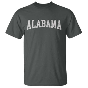 Alabama Fan T Shirt Vintage Bold Sport State Letters AL Game Day TS11 Dark Heather Print Your Wear