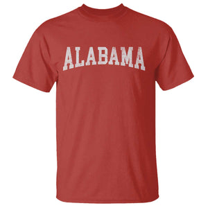 Alabama Fan T Shirt Vintage Bold Sport State Letters AL Game Day TS11 Red Print Your Wear