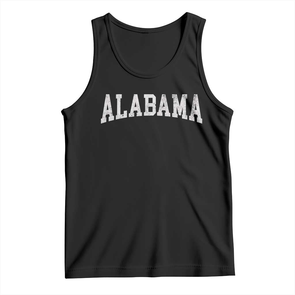 Alabama Fan Tank Top Vintage Bold Sport State Letters AL Game Day TS11 Black Print Your Wear