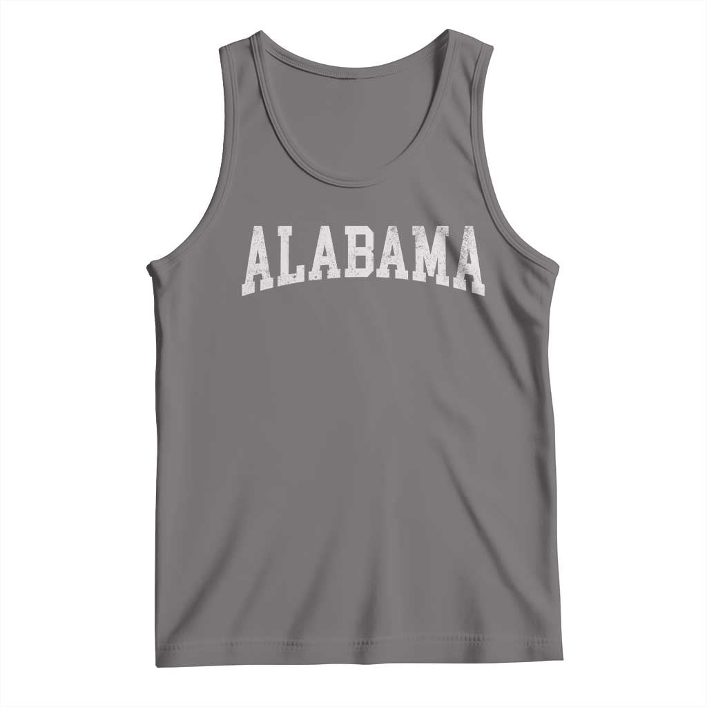 Alabama Fan Tank Top Vintage Bold Sport State Letters AL Game Day TS11 Deep Heather Print Your Wear