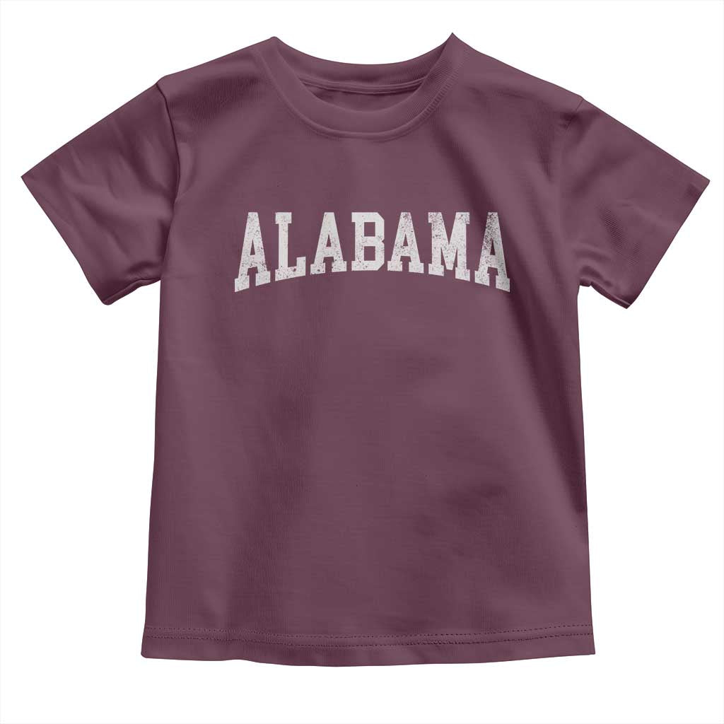 Alabama Fan Toddler T Shirt Vintage Bold Sport State Letters AL Game Day TS11 Maroon Print Your Wear