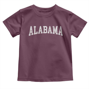 Alabama Fan Toddler T Shirt Vintage Bold Sport State Letters AL Game Day TS11 Maroon Print Your Wear