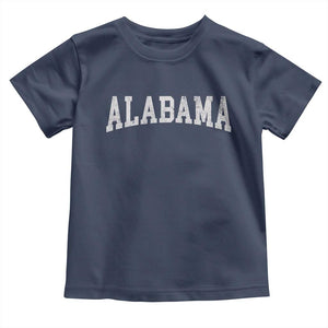 Alabama Fan Toddler T Shirt Vintage Bold Sport State Letters AL Game Day TS11 Navy Print Your Wear