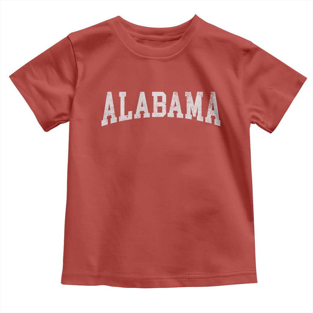 Alabama Fan Toddler T Shirt Vintage Bold Sport State Letters AL Game Day TS11 Red Print Your Wear