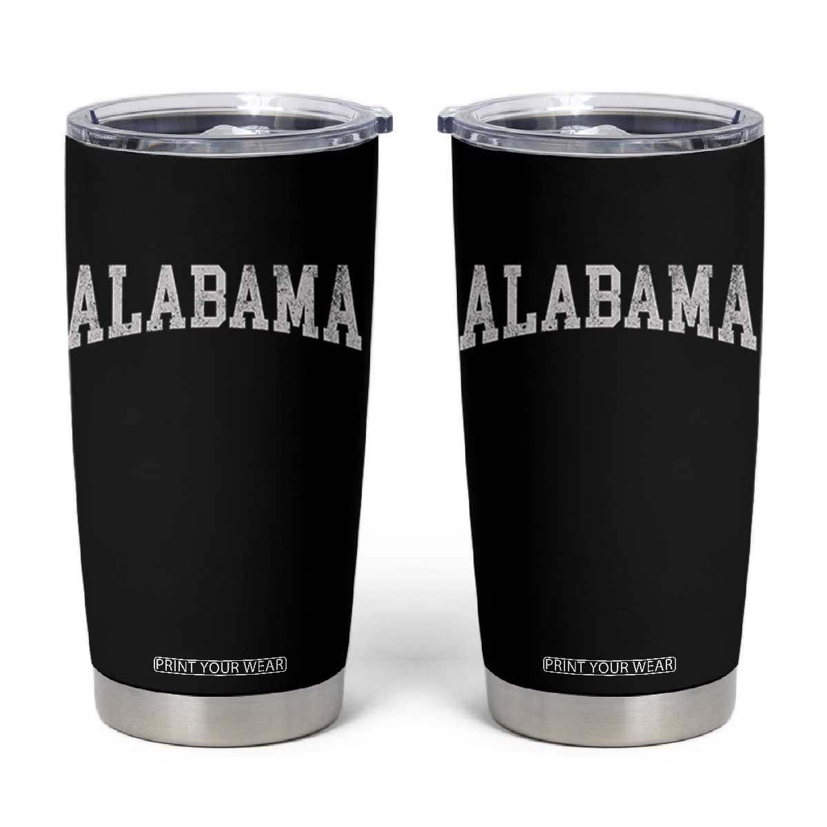 Alabama Fan Tumbler Cup Vintage Bold Sport State Letters AL Game Day TS11 Black Print Your Wear