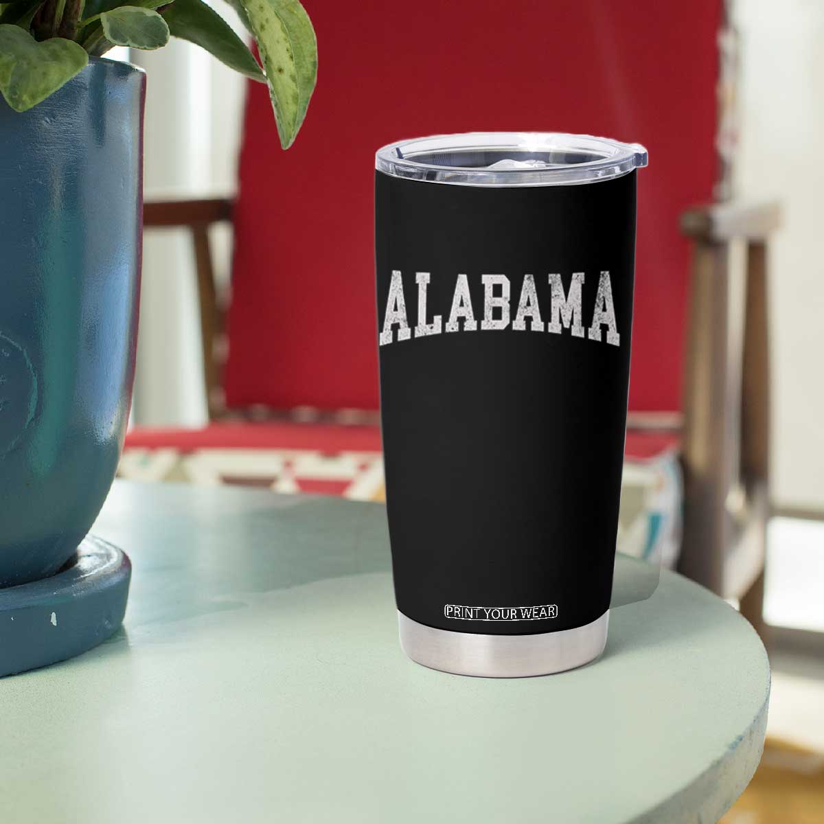Alabama Fan Tumbler Cup Vintage Bold Sport State Letters AL Game Day TS11 Print Your Wear