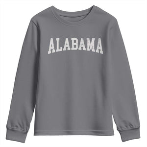 Alabama Fan Youth Sweatshirt Vintage Bold Sport State Letters AL Game Day TS11 Charcoal Print Your Wear