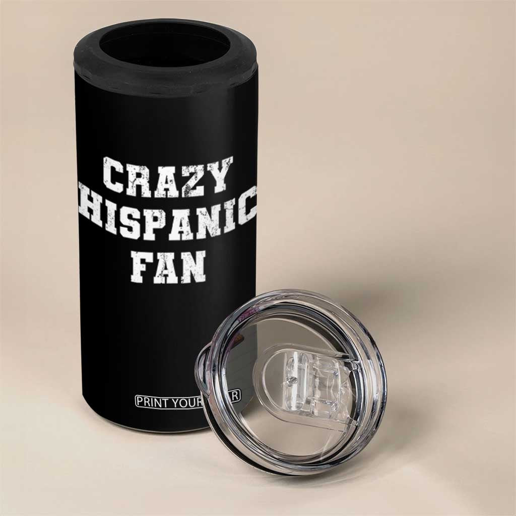 Crazy Hispanic Fan 4 in 1 Can Cooler Tumbler Funny Basketball Latino Pride TS11 Print Your Wear