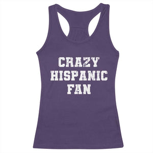 Crazy Hispanic Fan Racerback Tank Top Funny Basketball Latino Pride TS11 Purple Print Your Wear