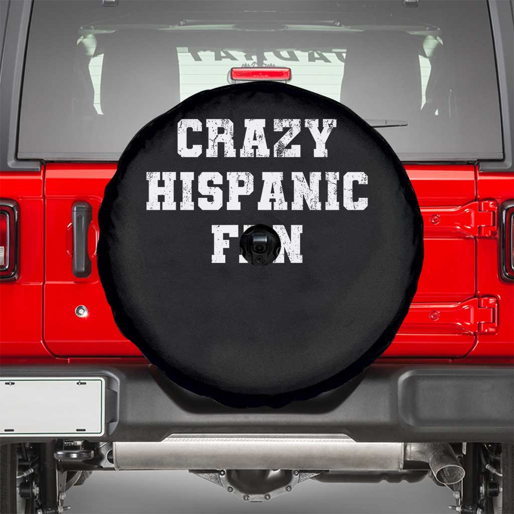 Crazy Hispanic Fan Spare Tire Cover Funny Basketball Latino Pride TS11 Black Print Your Wear