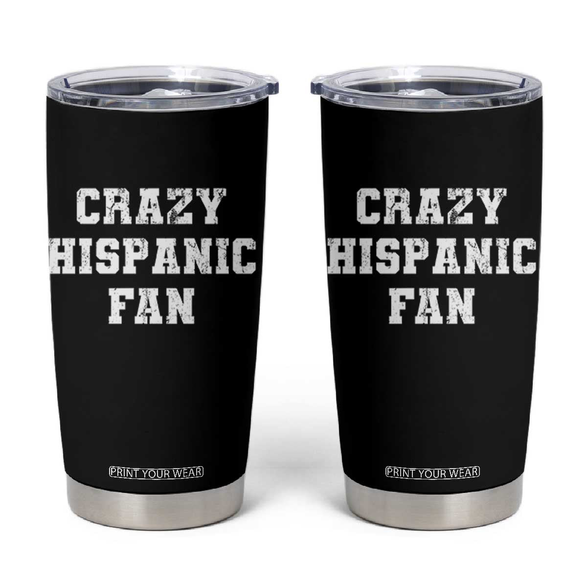 Crazy Hispanic Fan Tumbler Cup Funny Basketball Latino Pride TS11 Black Print Your Wear