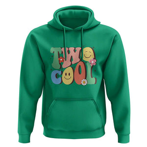 Second Birthday Hoodie Two Cool Gift 2 Years Old Retro Groovy TS11 Irish Green Print Your Wear