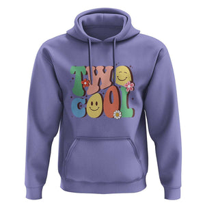 Second Birthday Hoodie Two Cool Gift 2 Years Old Retro Groovy TS11 Violet Print Your Wear