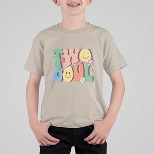Second Birthday T Shirt For Kid Two Cool Gift 2 Years Old Retro Groovy TS11 Sand Print Your Wear