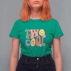 Second Birthday T Shirt For Women Two Cool Gift 2 Years Old Retro Groovy TS11 Irish Green Print Your Wear